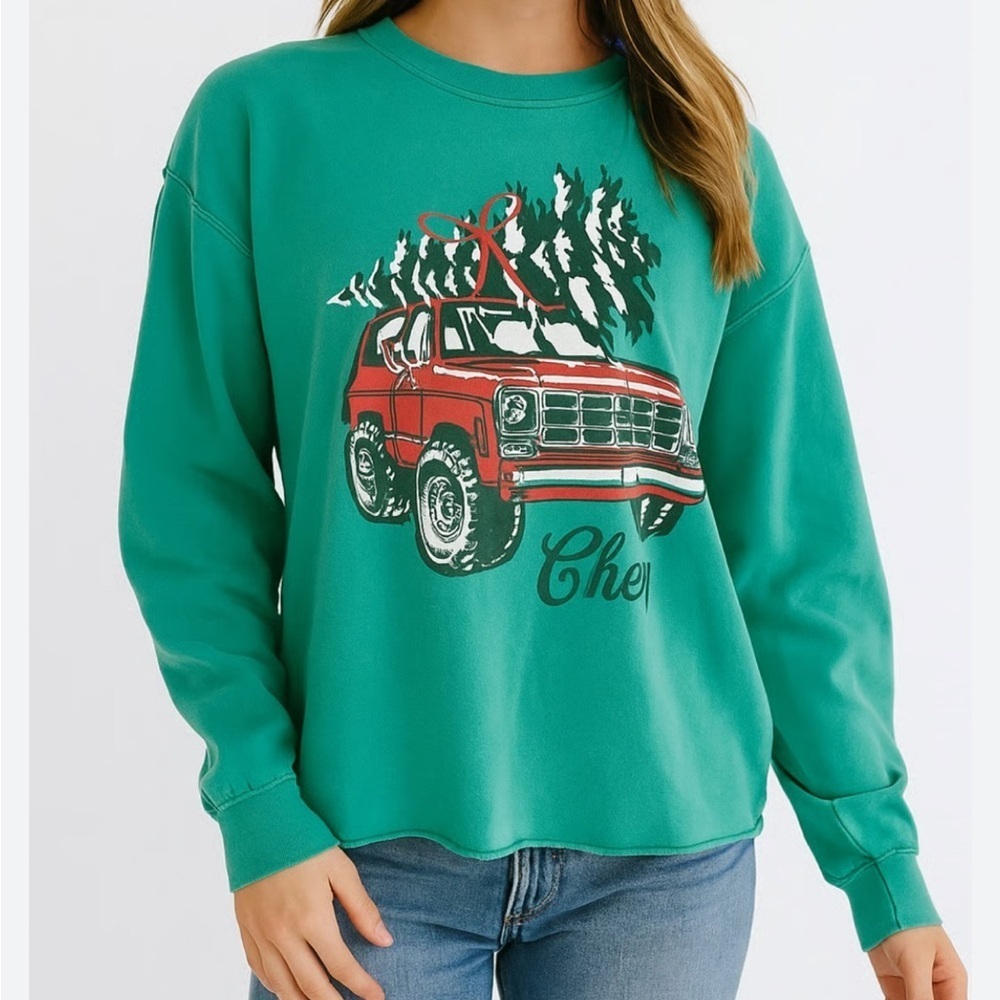 Women’s holiday Chevy GM long sleeve lightweight sweater M